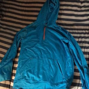 Blue hoodie